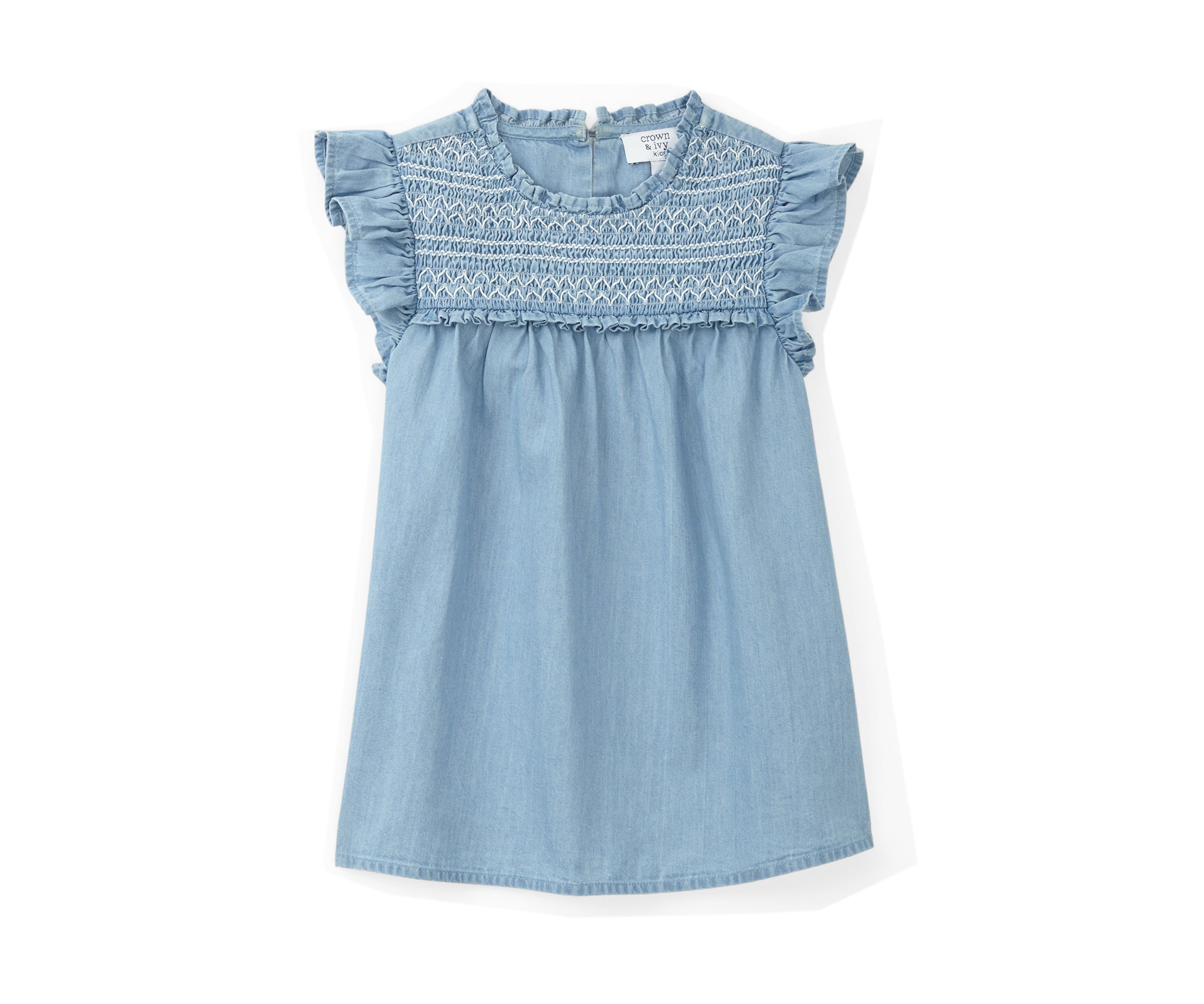 Girls 4-6x High Neck Ruffle Top 