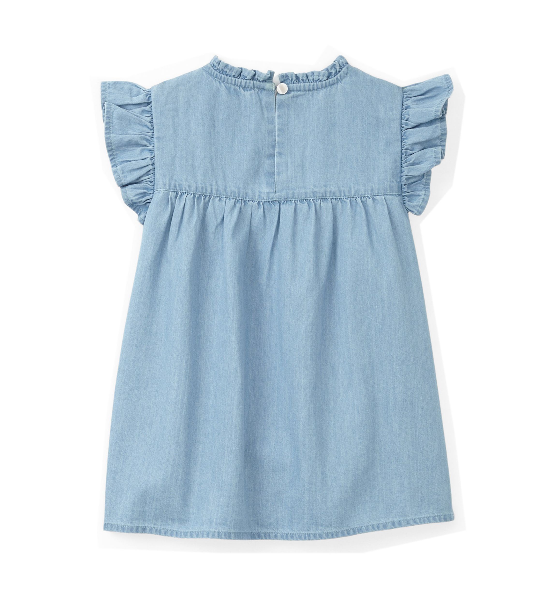 Girls 4-6x High Neck Ruffle Top 