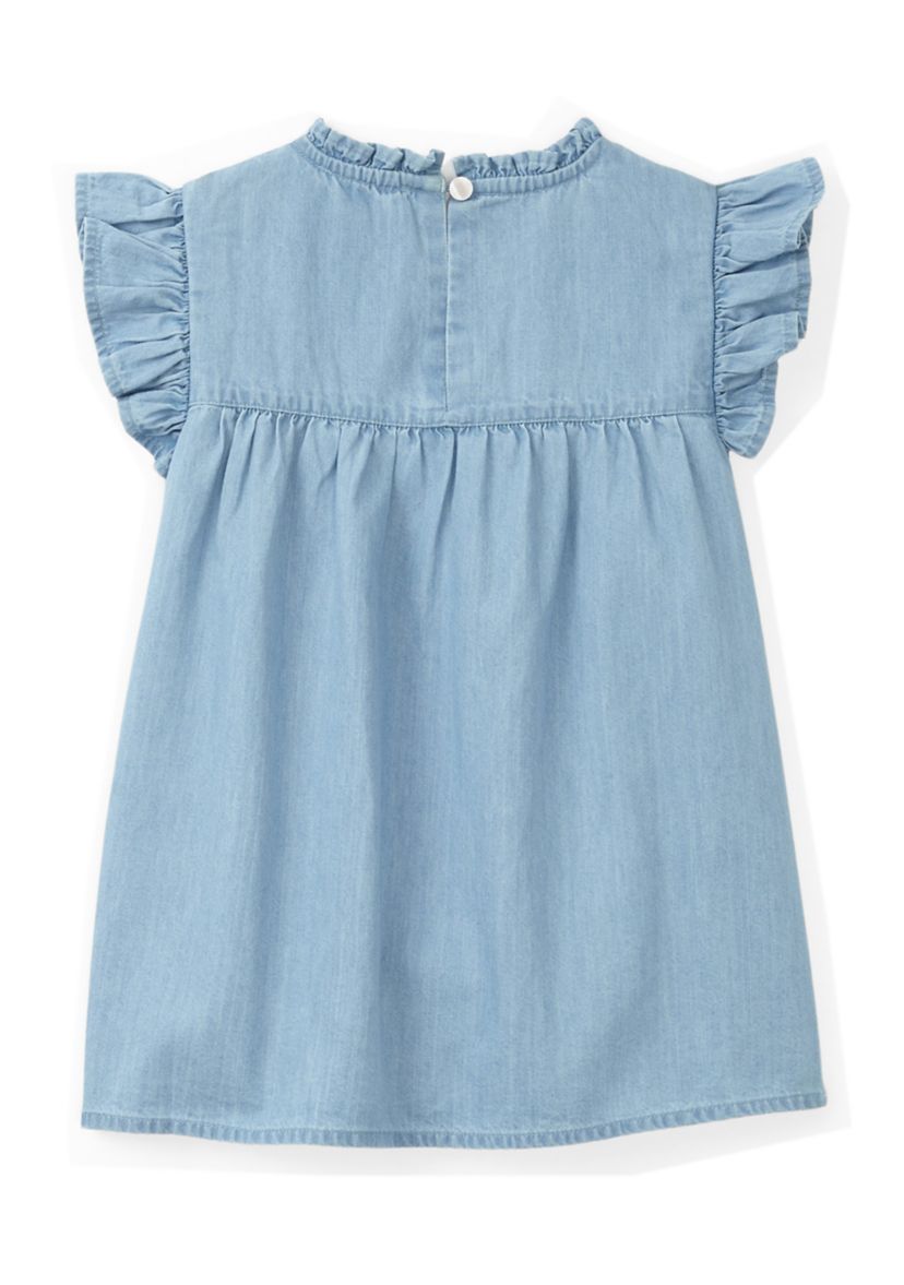 Girls 4-6x High Neck Ruffle Top 
