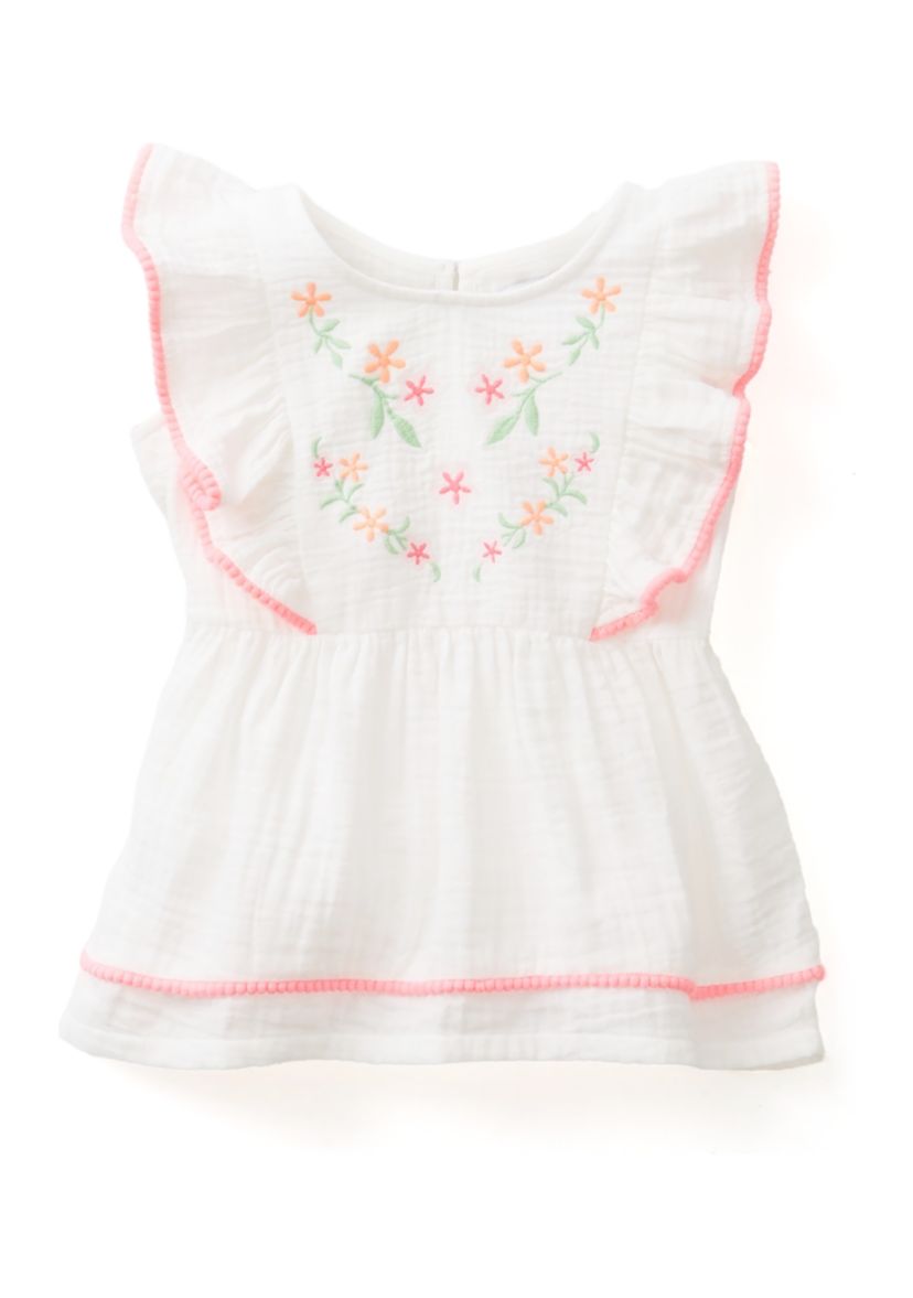 Girls 4-6x Ruffle Embellished Dress