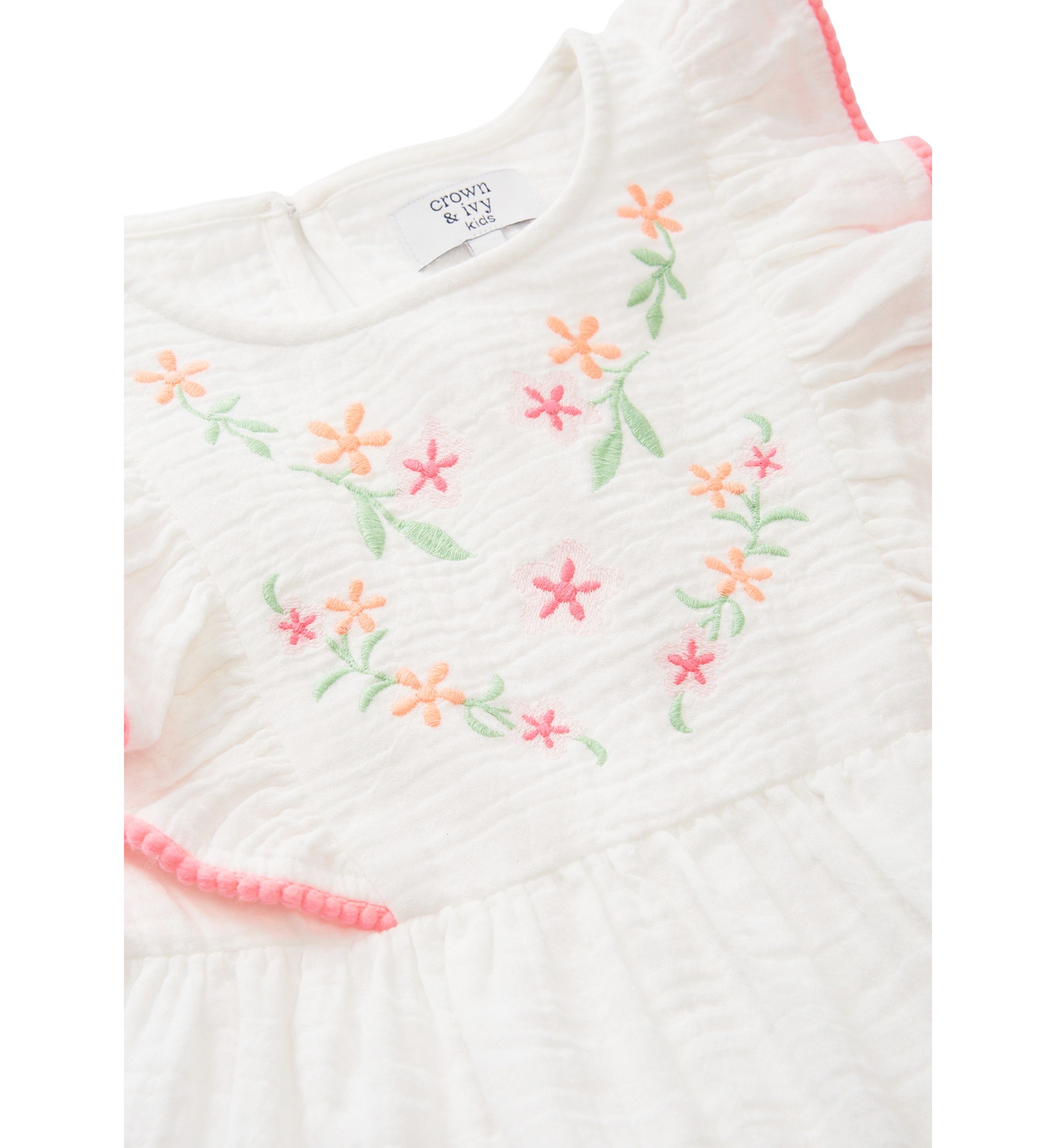 Girls 4-6x Ruffle Embellished Dress