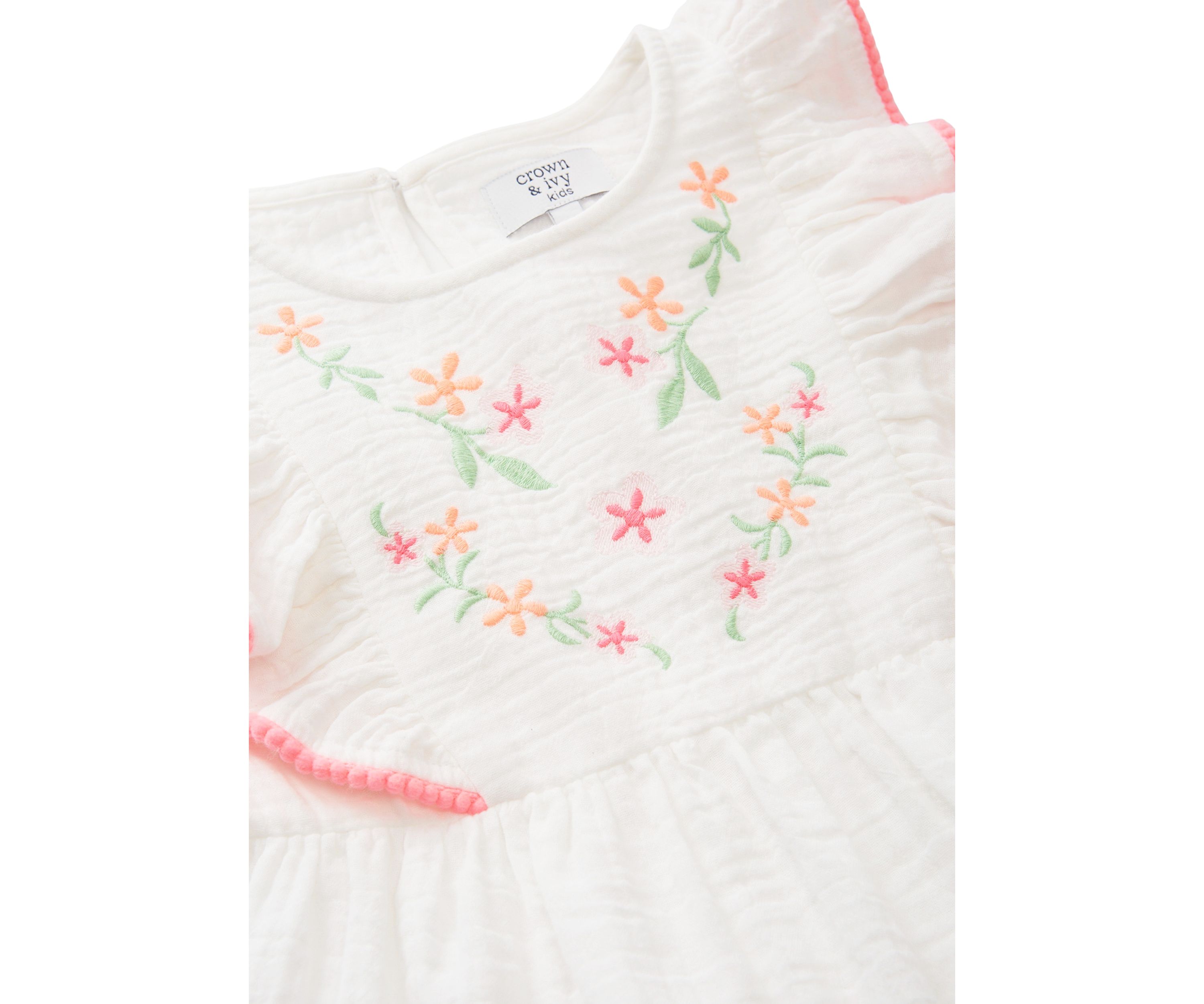 Girls 4-6x Ruffle Embellished Dress