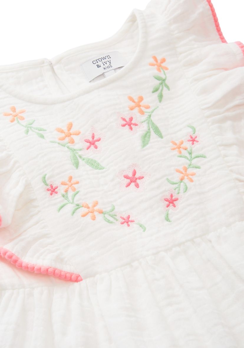 Girls 4-6x Ruffle Embellished Dress