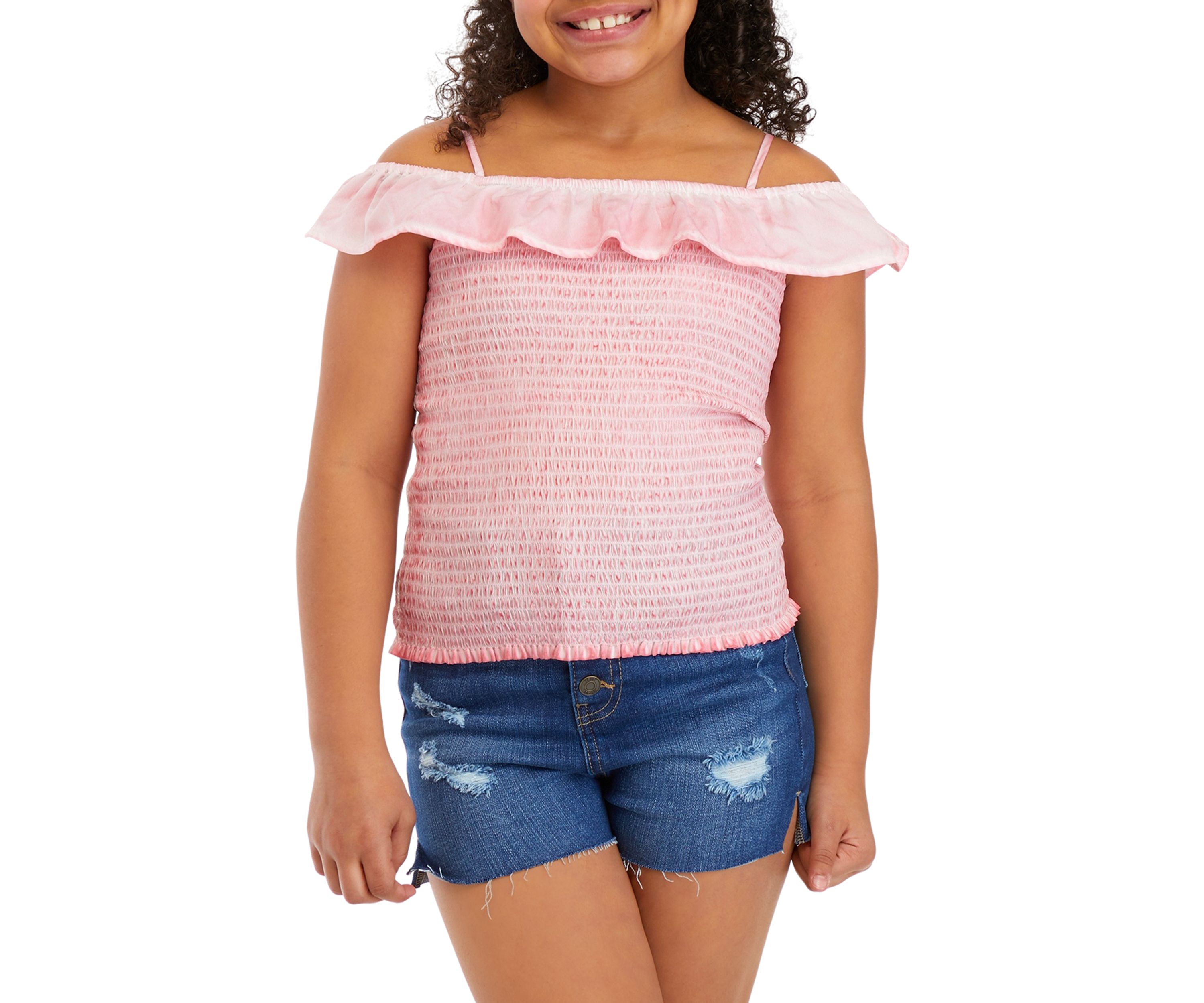 Girls 7-16 Smocked Tank 