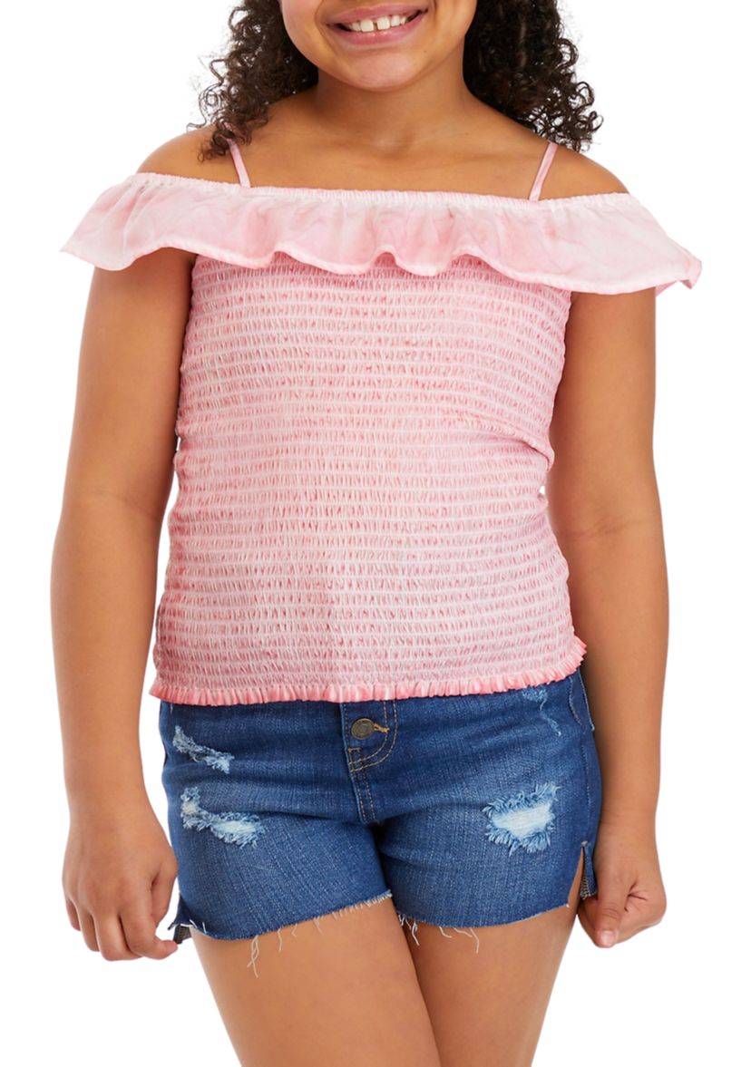 Girls 7-16 Smocked Tank 