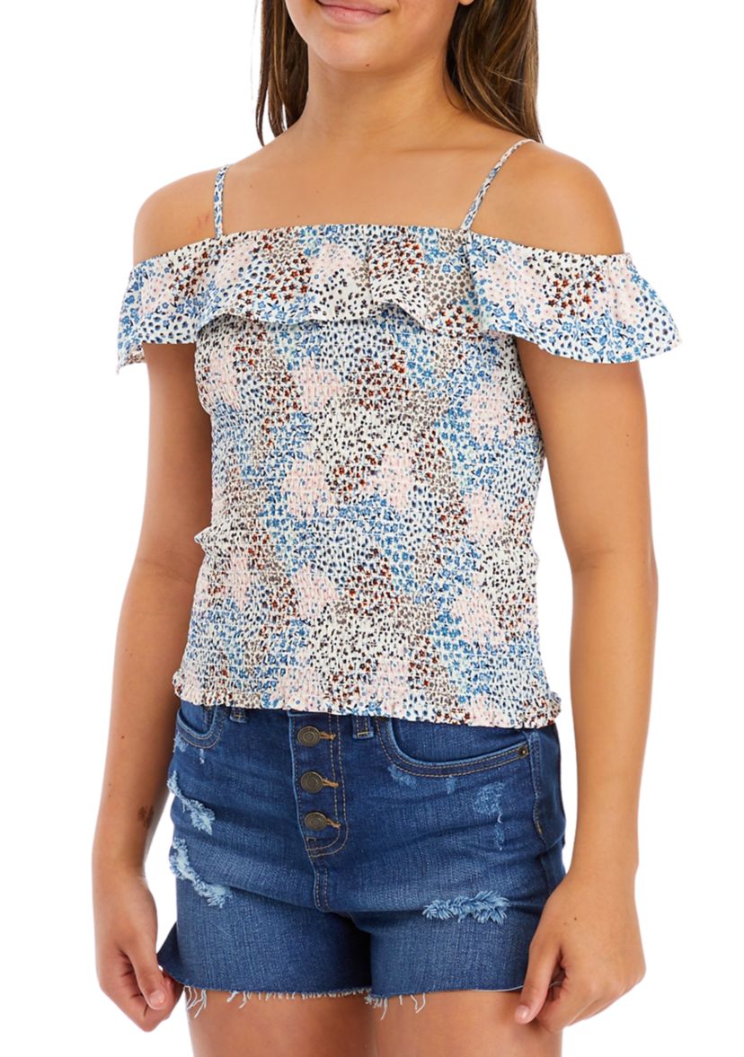 Girls 7-16 Smocked Tank 