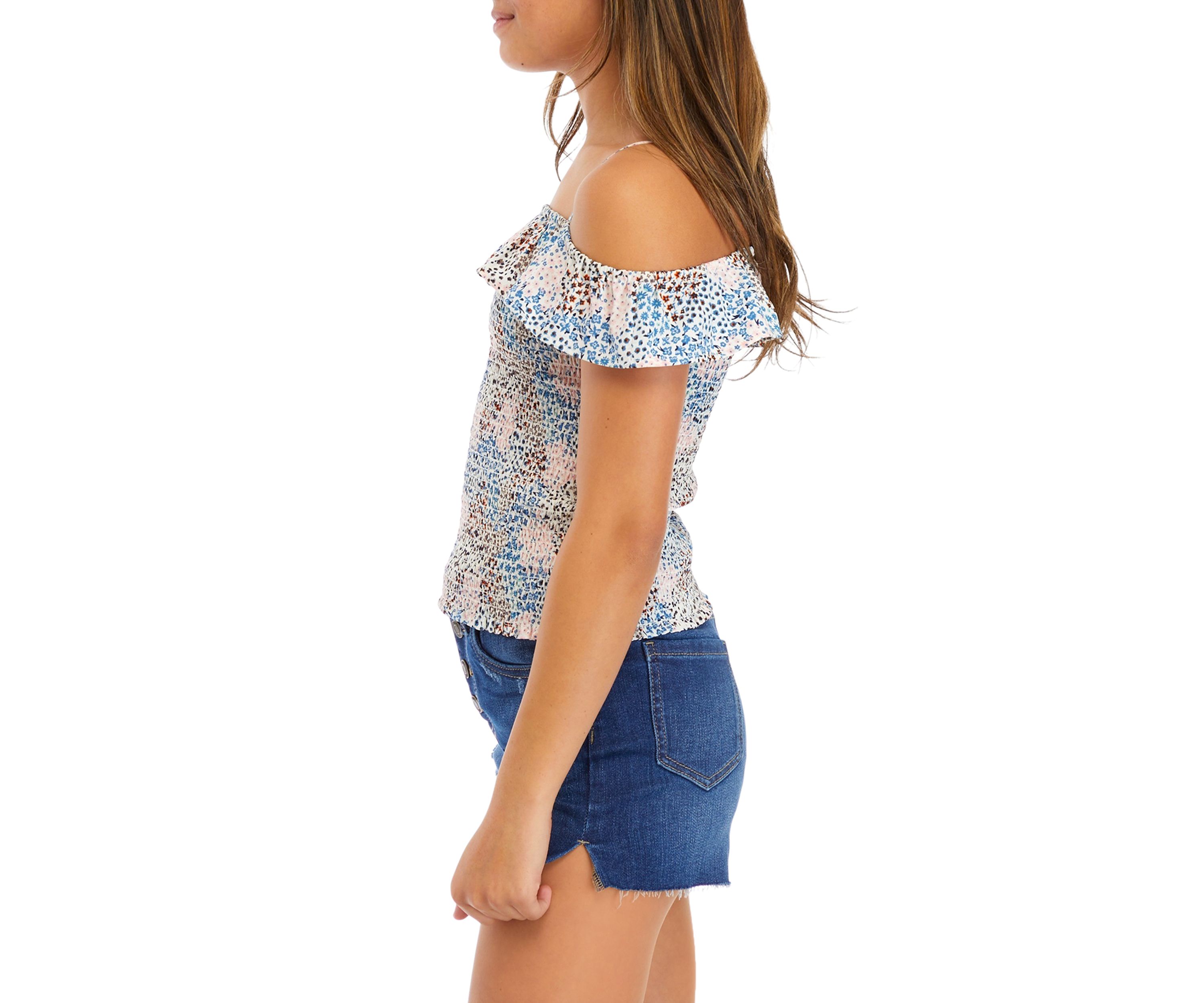 Girls 7-16 Smocked Tank 