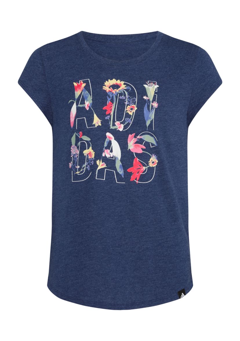Girls 7-16 Short Cap Sleeve Heather Knit T-Shirt