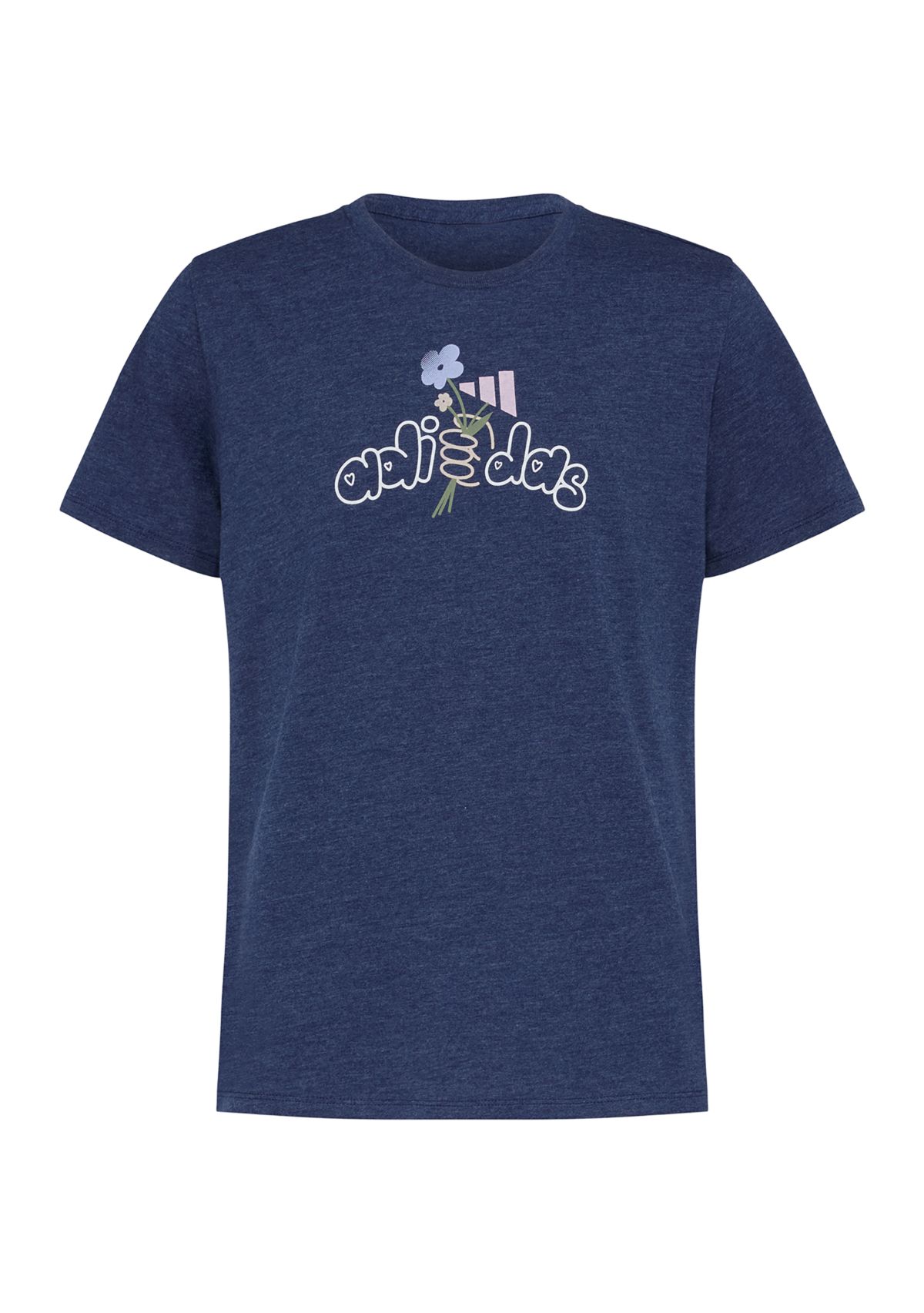Girls 7-16 Short Sleeve Regular Fit Heather T-Shirt - Extended Size