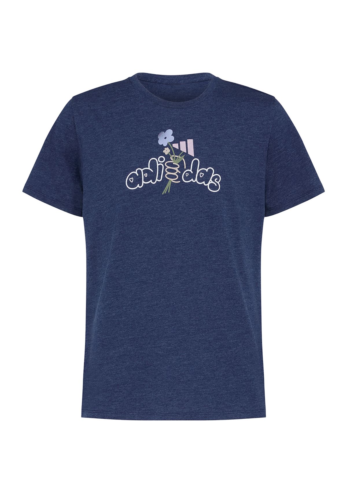 Girls 7-16 Short Sleeve Regular Fit Heather T-Shirt