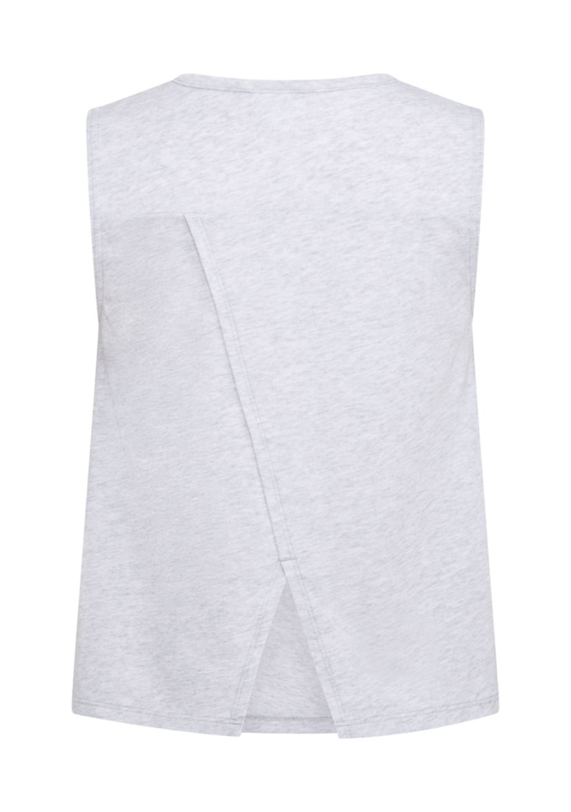 Girls 7-16 Graphic Sleeveless Swing Heather Tank Top with Back Vent