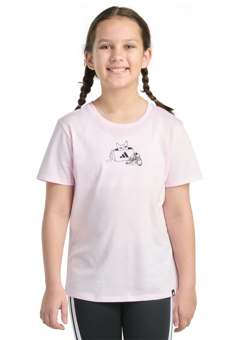 Girls 7-16 Short Sleeve Regular Straight Hem T-Shirt