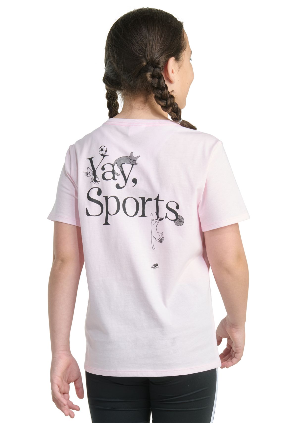 Girls 7-16 Short Sleeve Regular Straight Hem T-Shirt