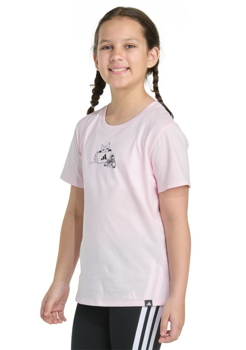 Girls 7-16 Short Sleeve Regular Straight Hem T-Shirt