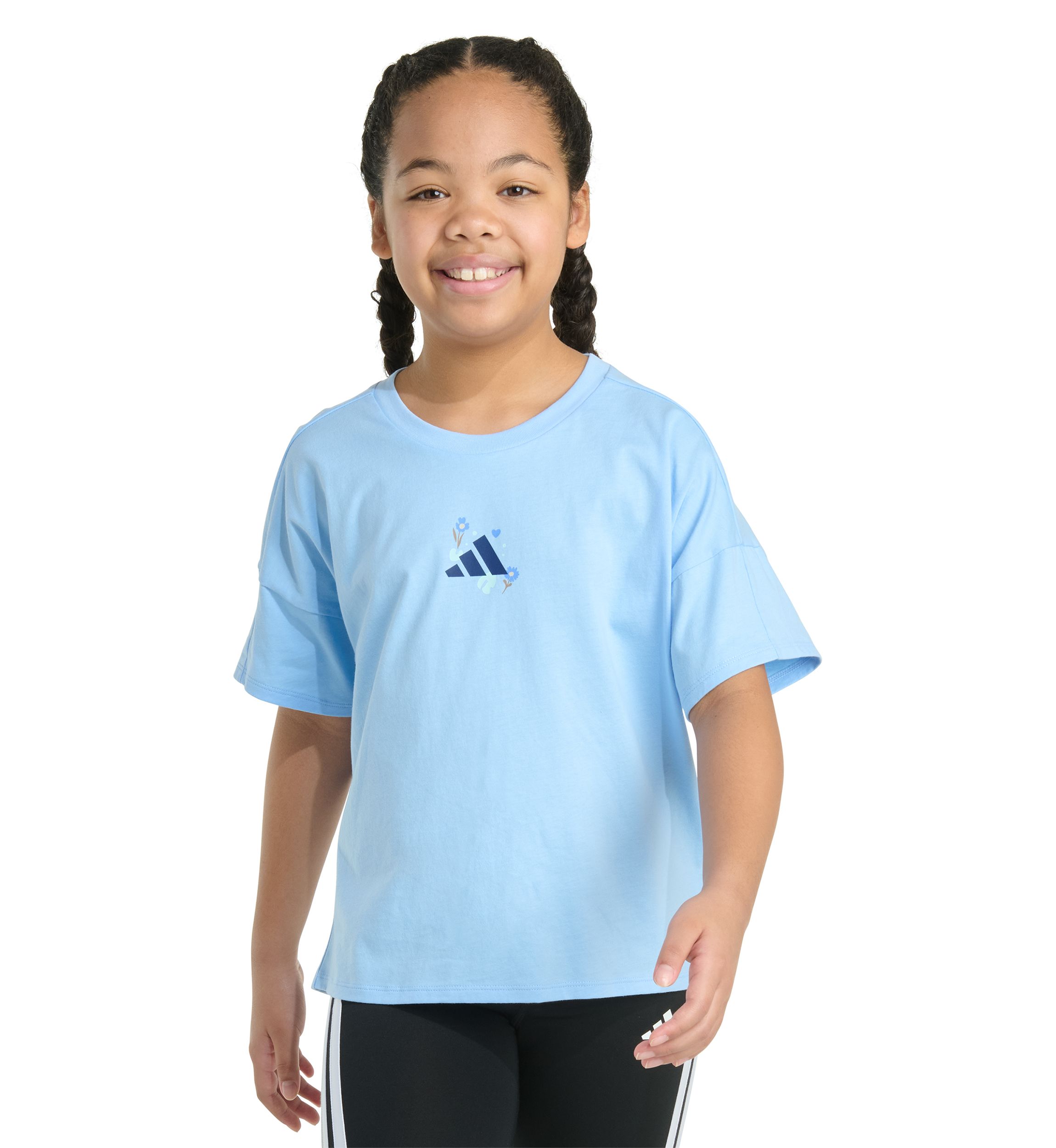 Girls 7-16 Short Sleeve Drop Shoulder T-Shirt