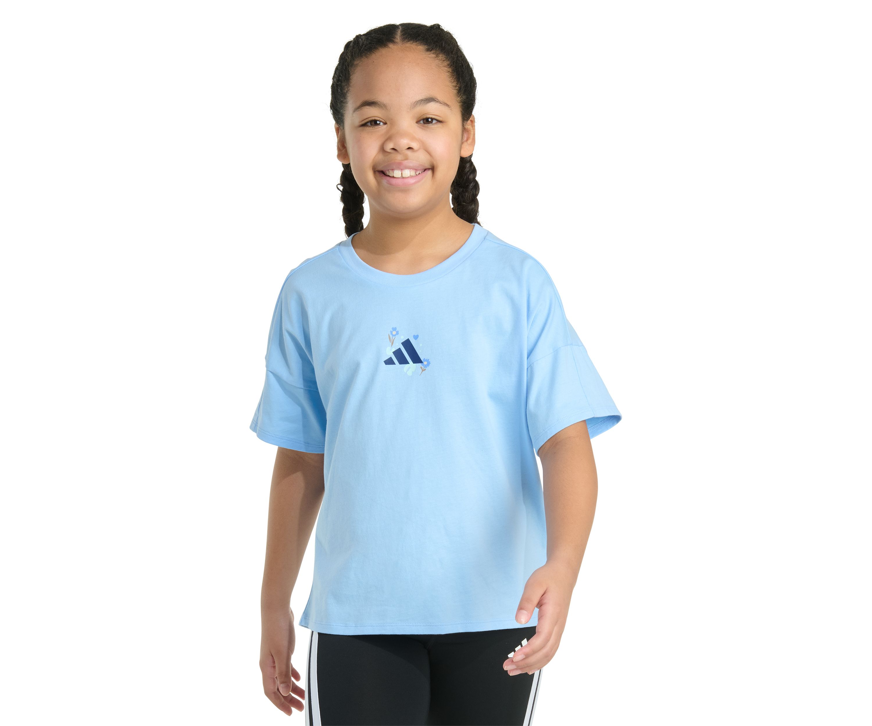 Girls 7-16 Short Sleeve Drop Shoulder T-Shirt