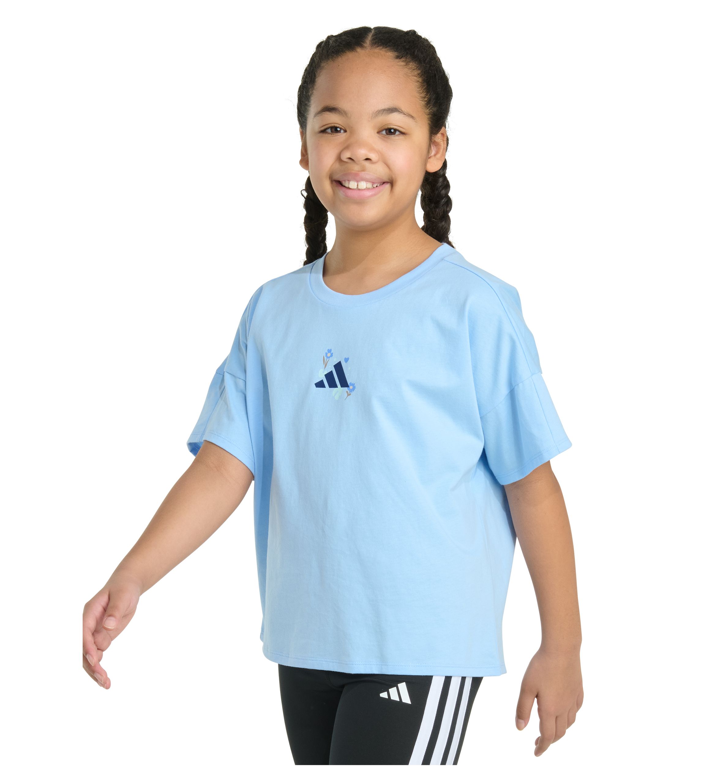 Girls 7-16 Short Sleeve Drop Shoulder T-Shirt
