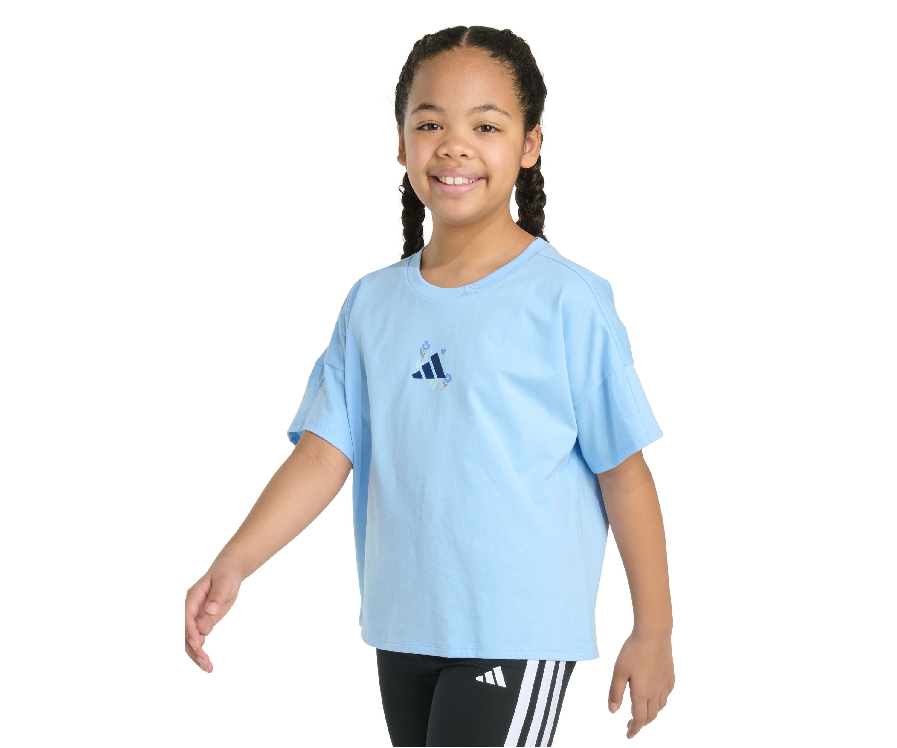 Girls 7-16 Short Sleeve Drop Shoulder T-Shirt