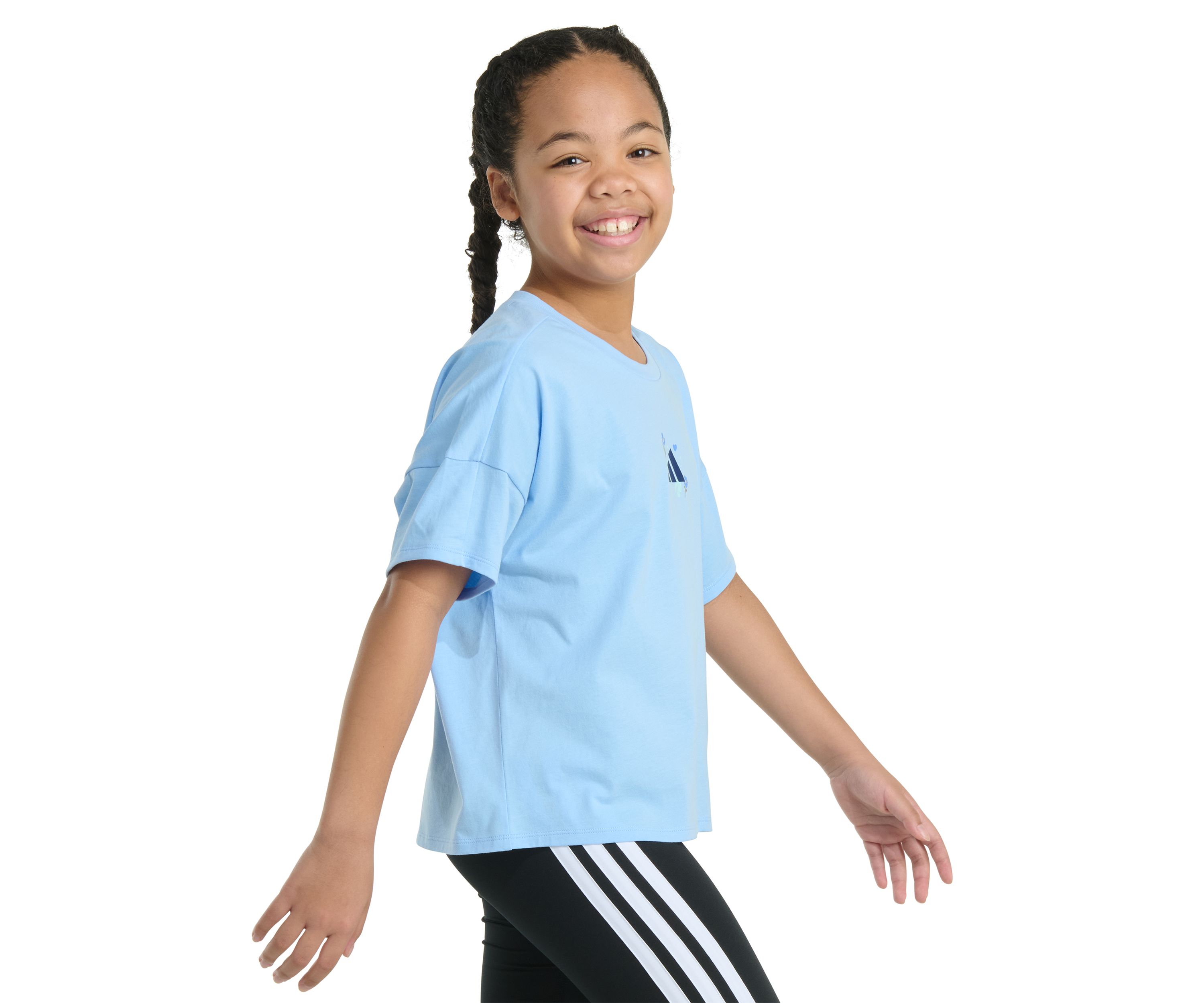Girls 7-16 Short Sleeve Drop Shoulder T-Shirt