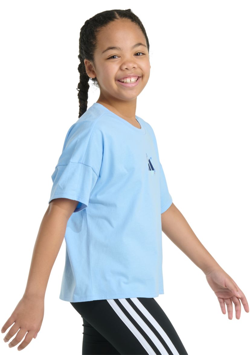 Girls 7-16 Short Sleeve Drop Shoulder T-Shirt