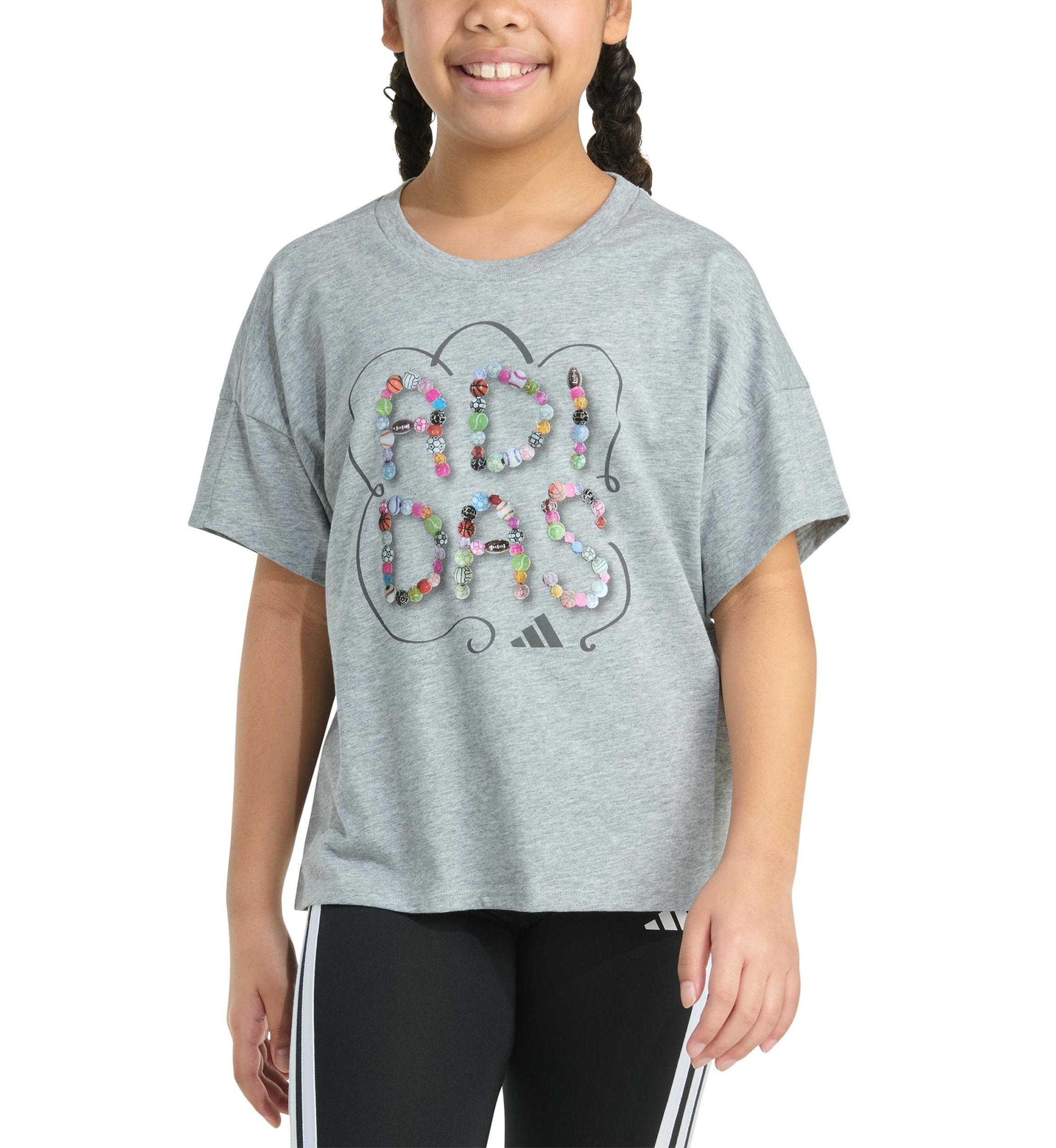 Girls 7-16 Short Sleeve Drop Shoulder Heather T-Shirt