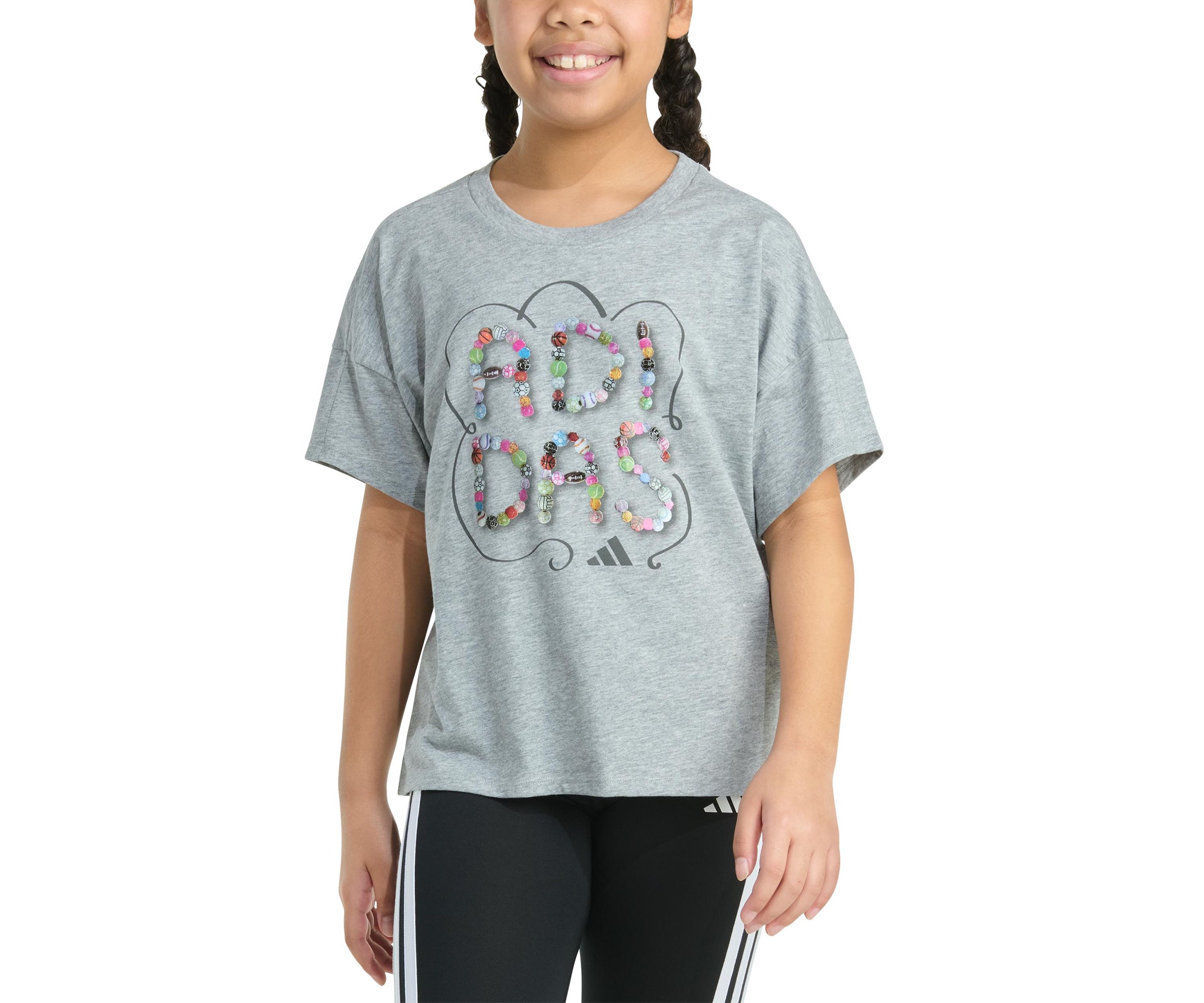 Girls 7-16 Short Sleeve Drop Shoulder Heather T-Shirt