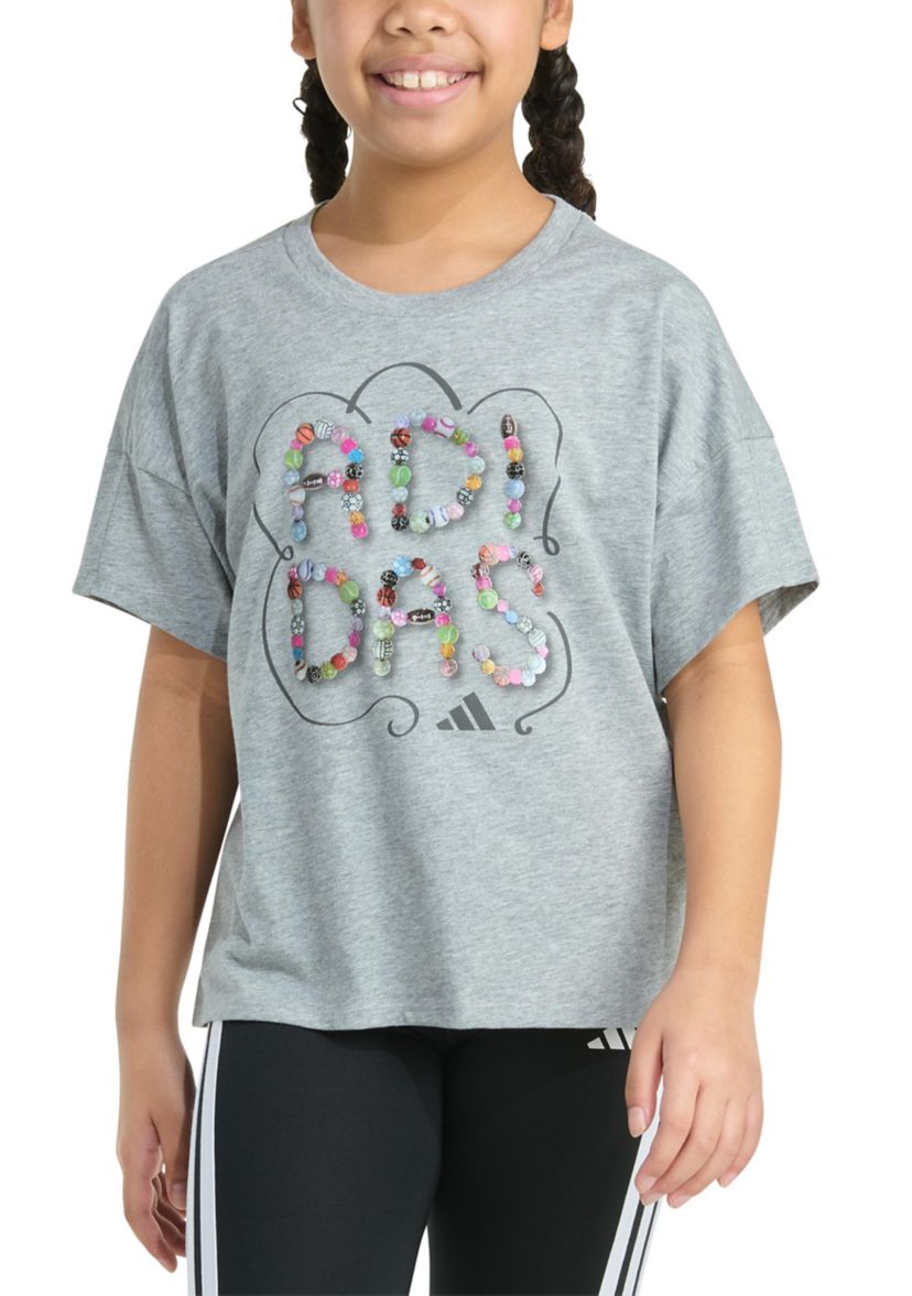 Girls 7-16 Short Sleeve Drop Shoulder Heather T-Shirt