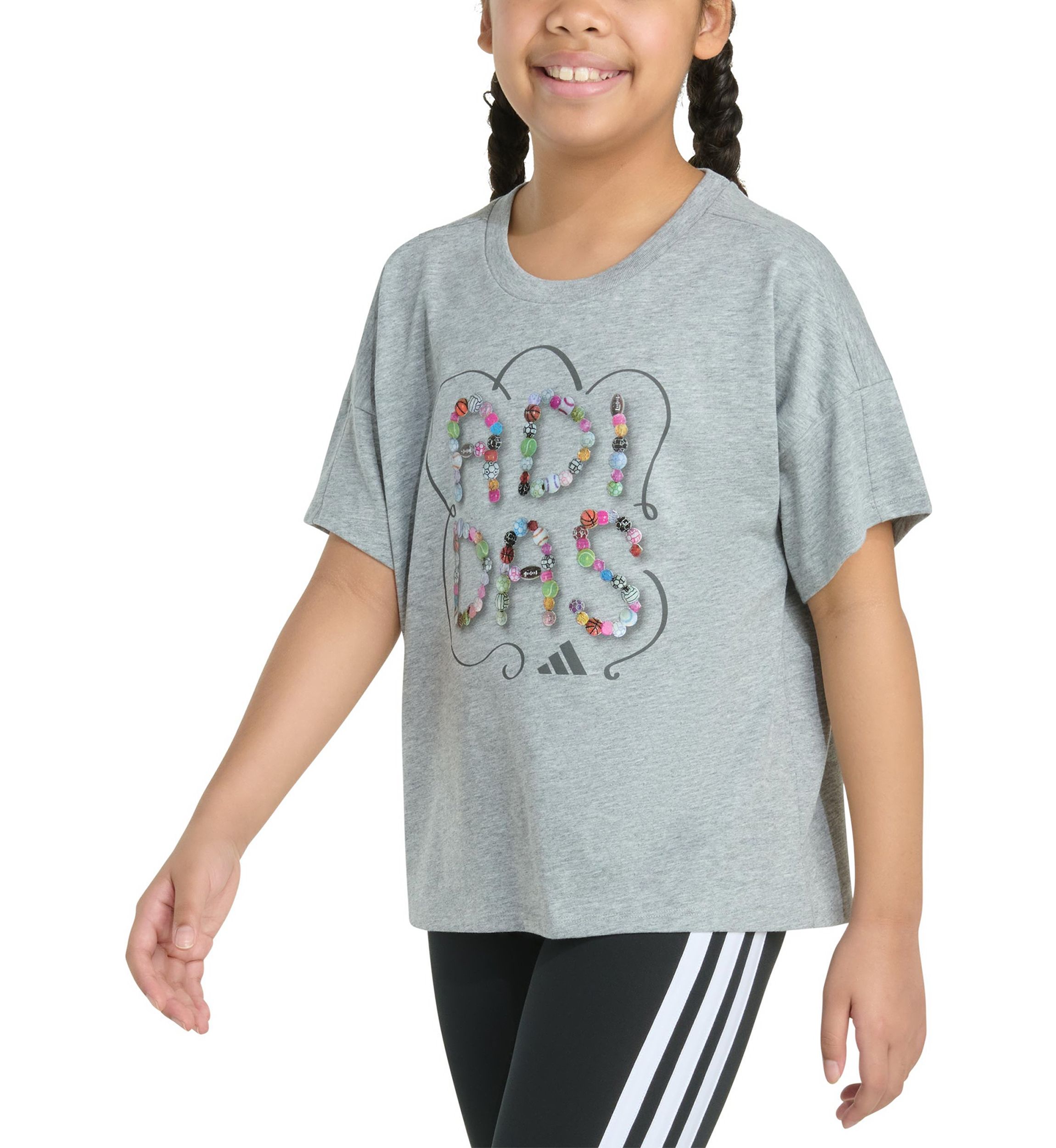 Girls 7-16 Short Sleeve Drop Shoulder Heather T-Shirt