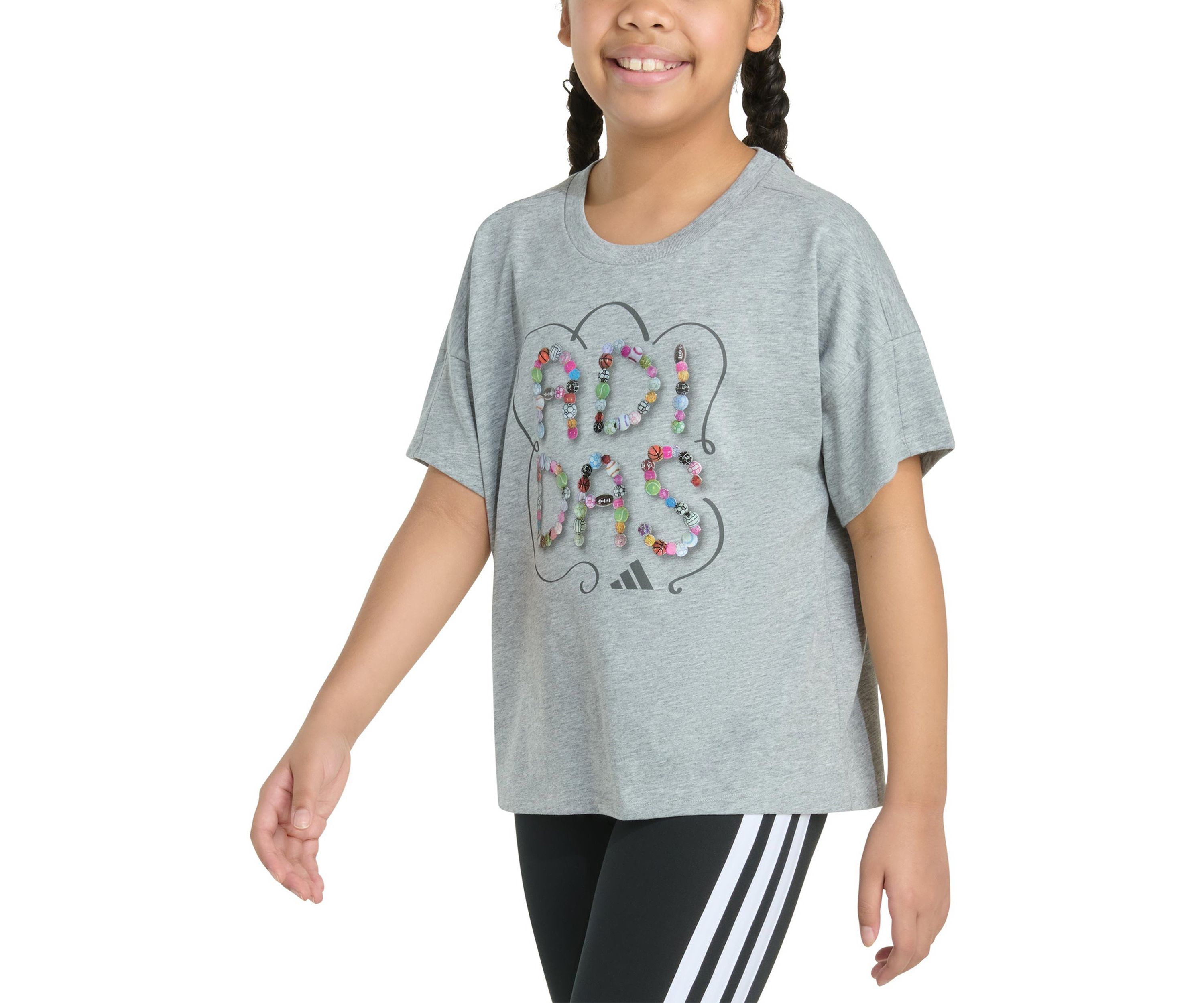 Girls 7-16 Short Sleeve Drop Shoulder Heather T-Shirt