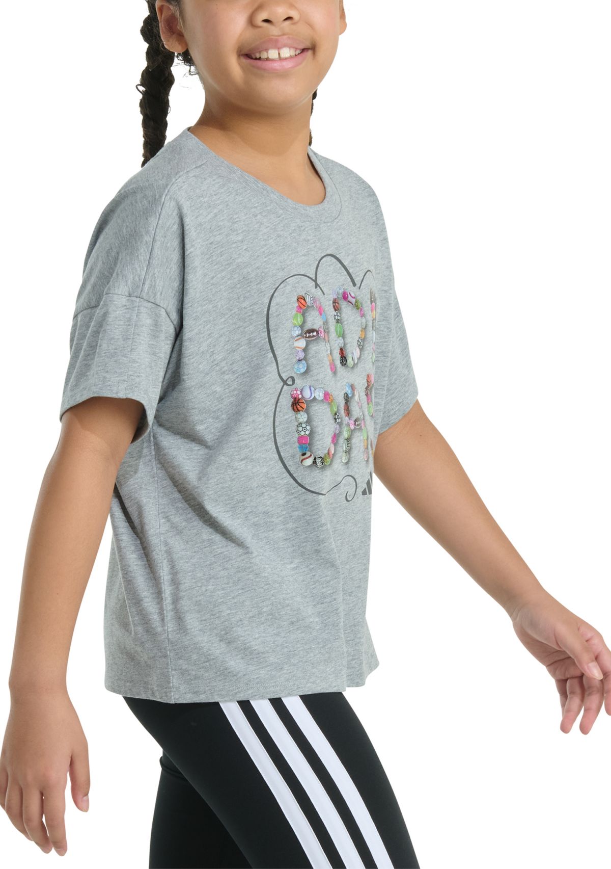 Girls 7-16 Short Sleeve Drop Shoulder Heather T-Shirt