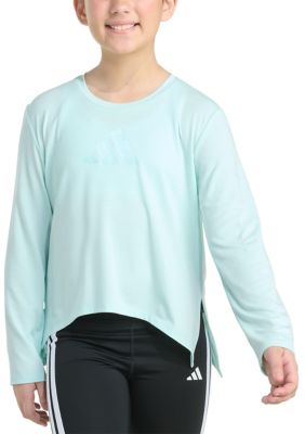 adidas Girls 7-16 Long Sleeve Training T-Shirt, Mint, XL