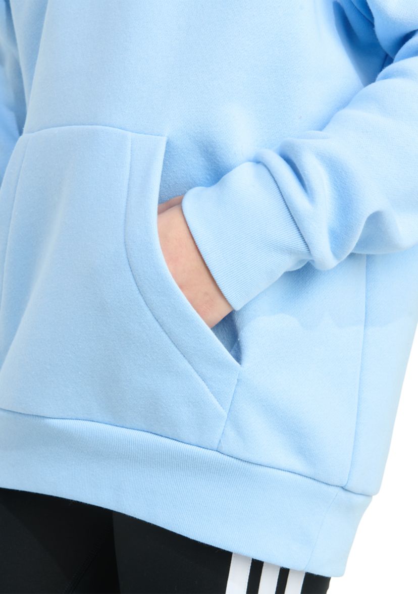 Girls 7-16 Long Sleeve Embroidered Linear Fleece Pullover Hoodie