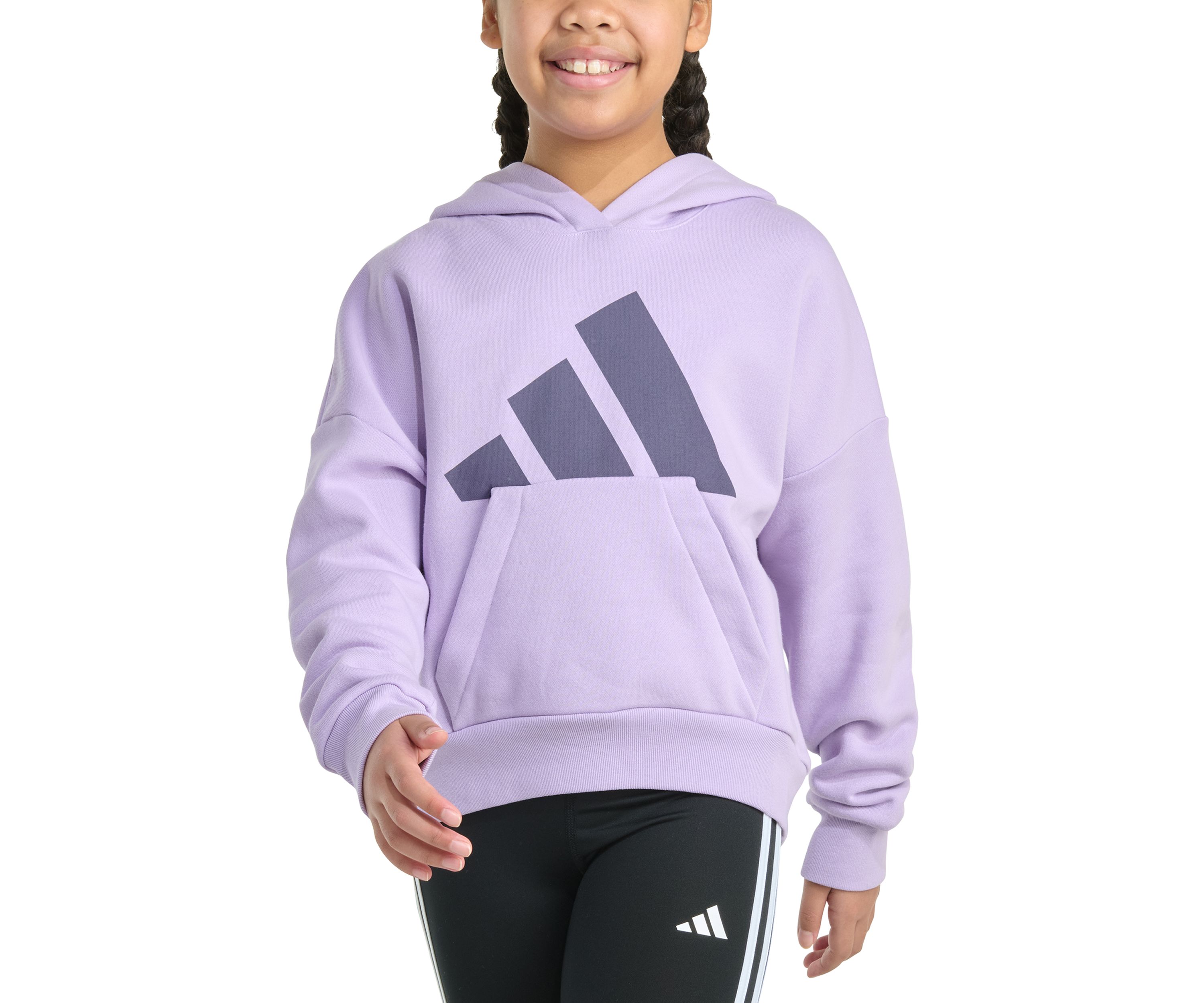 Girls 7-16 Long Sleeve Essential Big Logo Fleece Pullover Hoodie
