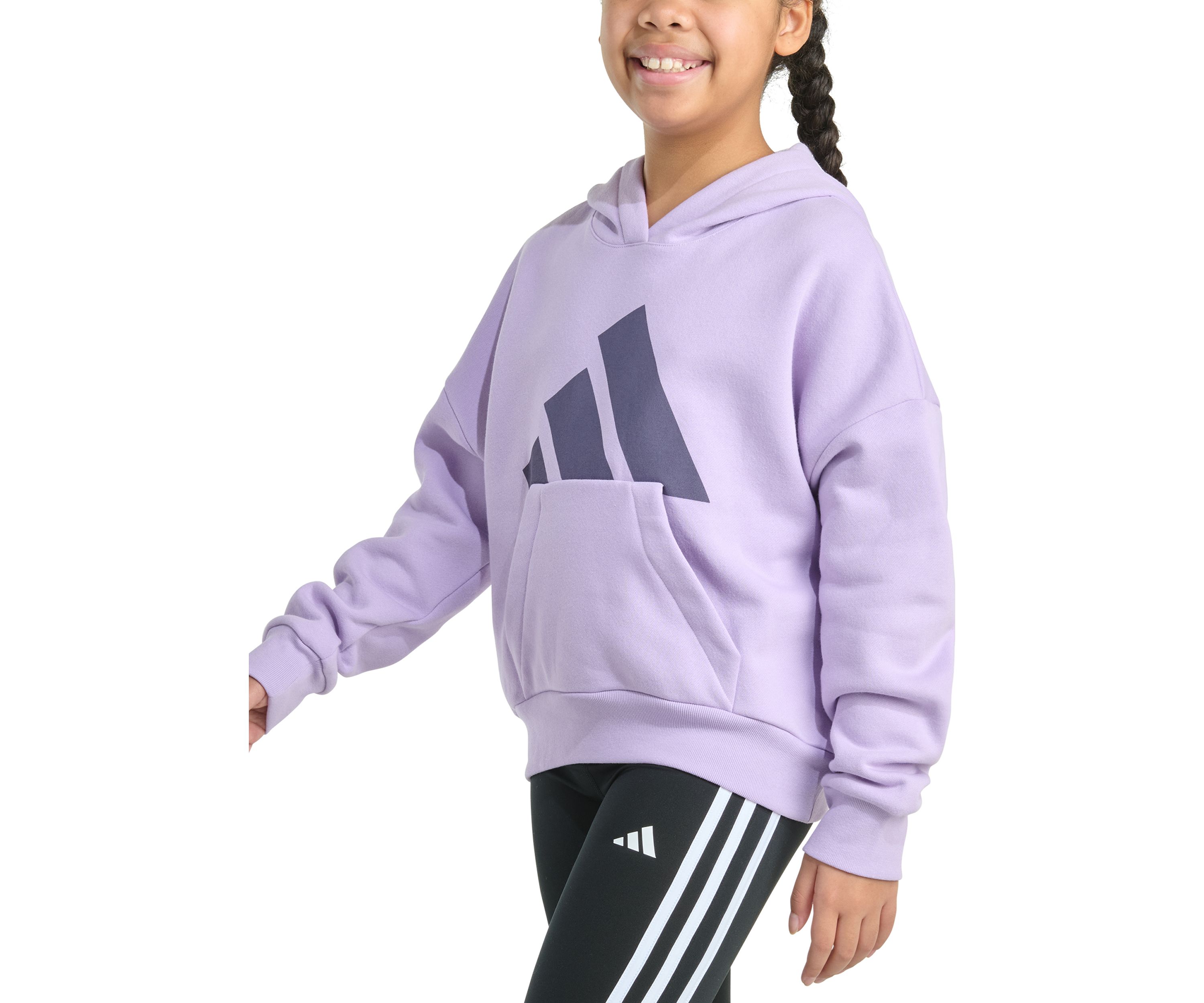 Girls 7-16 Long Sleeve Essential Big Logo Fleece Pullover Hoodie