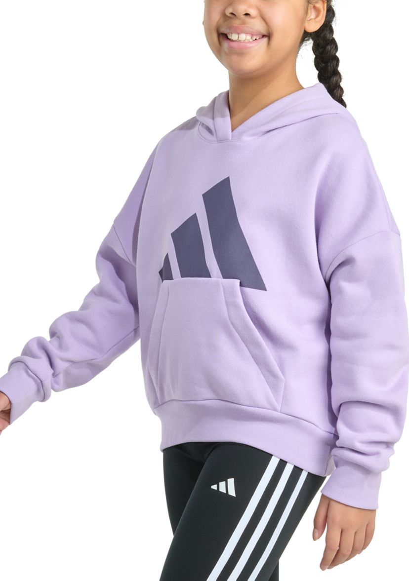 Girls 7-16 Long Sleeve Essential Big Logo Fleece Pullover Hoodie