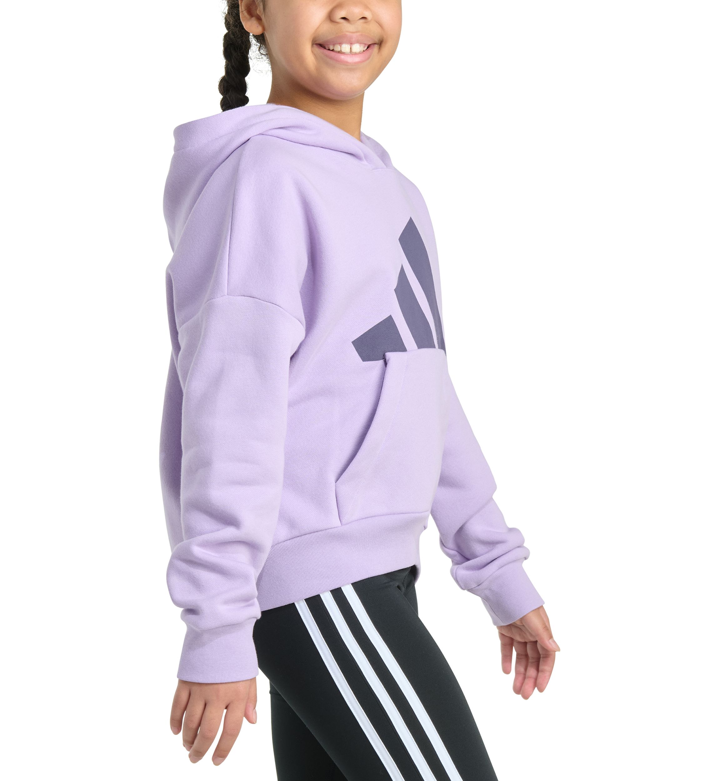 Girls 7-16 Long Sleeve Essential Big Logo Fleece Pullover Hoodie