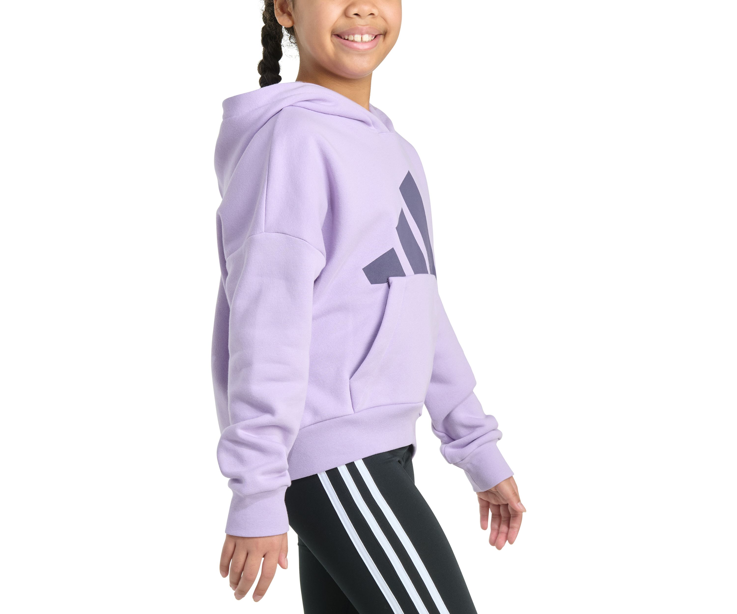 Girls 7-16 Long Sleeve Essential Big Logo Fleece Pullover Hoodie