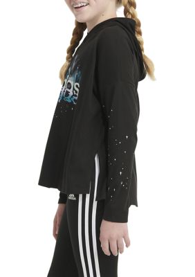 Girls 7-16 Long Sleeve Hooded Graphic T-Shirt