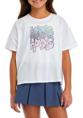 Girls 7-16 Short Sleeve Loose Box Graphic T-Shirt