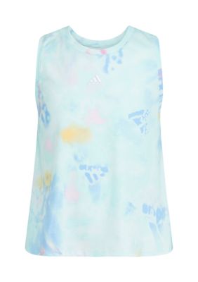 Girls 7-16 Sleeveless Printed Waist Length Tank Top