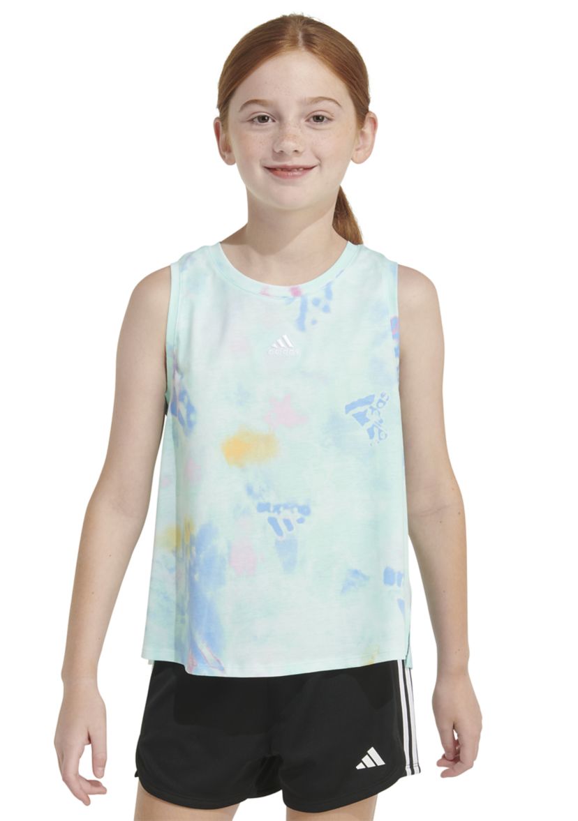 Girls 7-16 Sleeveless Printed Waist Length Tank Top