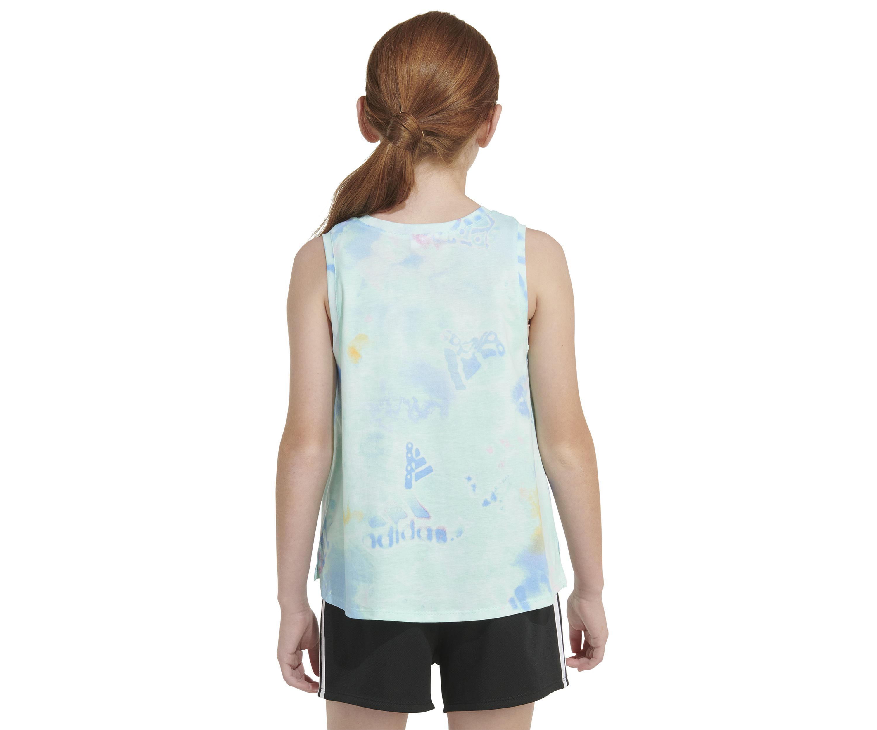 Girls 7-16 Sleeveless Printed Waist Length Tank Top