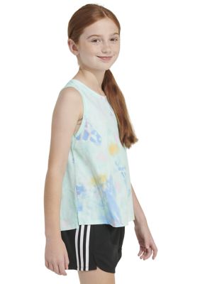 Girls 7-16 Sleeveless Printed Waist Length Tank Top