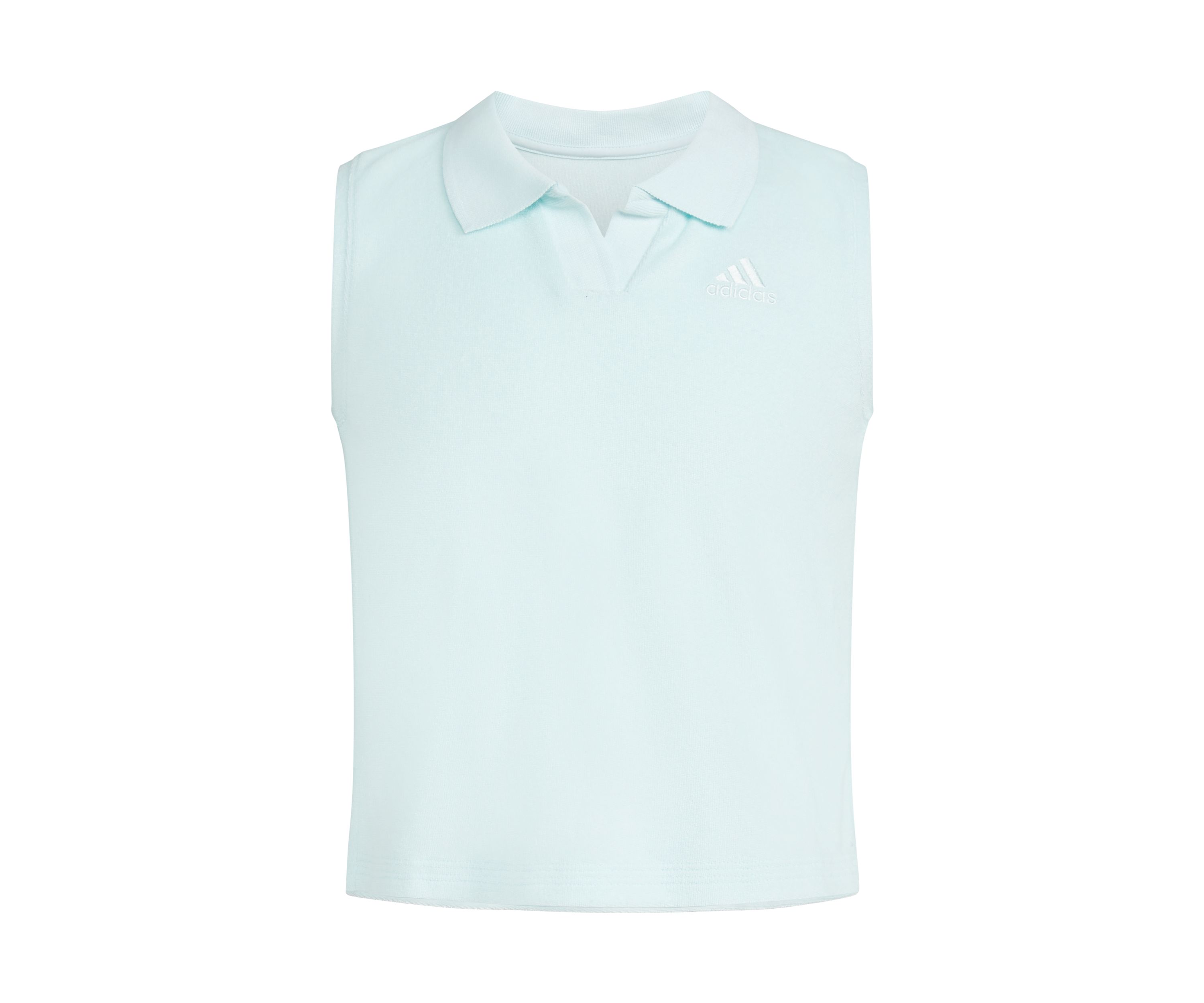 Girls 7-16 Sleeveless Terry Cloth Polo Tank Top