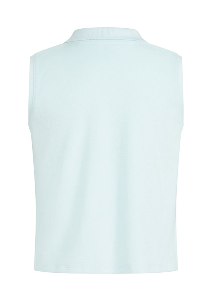 Girls 7-16 Sleeveless Terry Cloth Polo Tank Top
