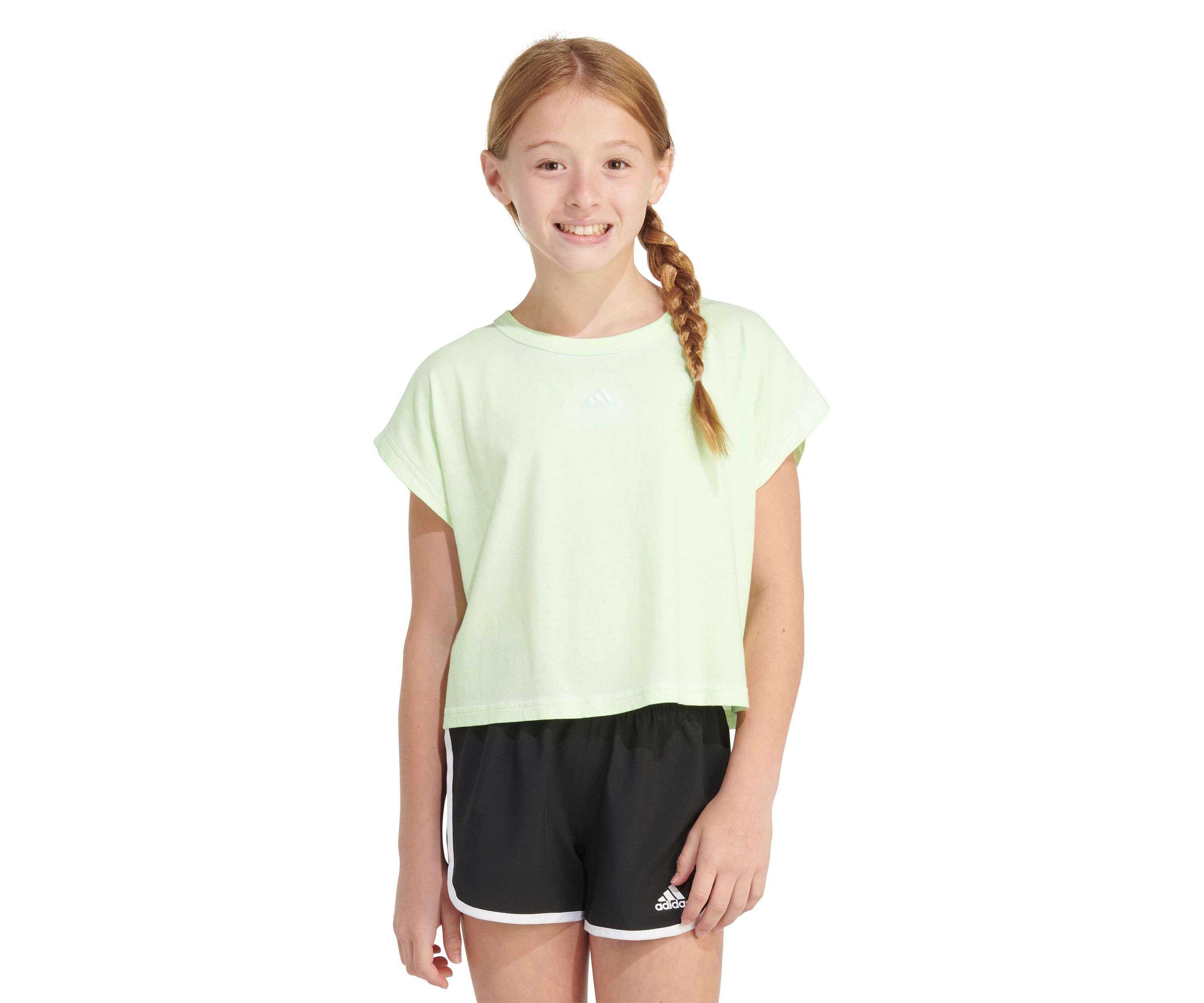 Girls 7-16 Short Sleeve Box Pigment Wash T-Shirt