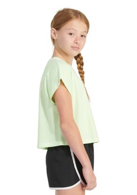 Girls 7-16 Short Sleeve Box Pigment Wash T-Shirt