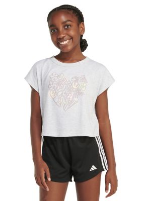 Girls 7-16 Short Sleeve Box Heather T-Shirt