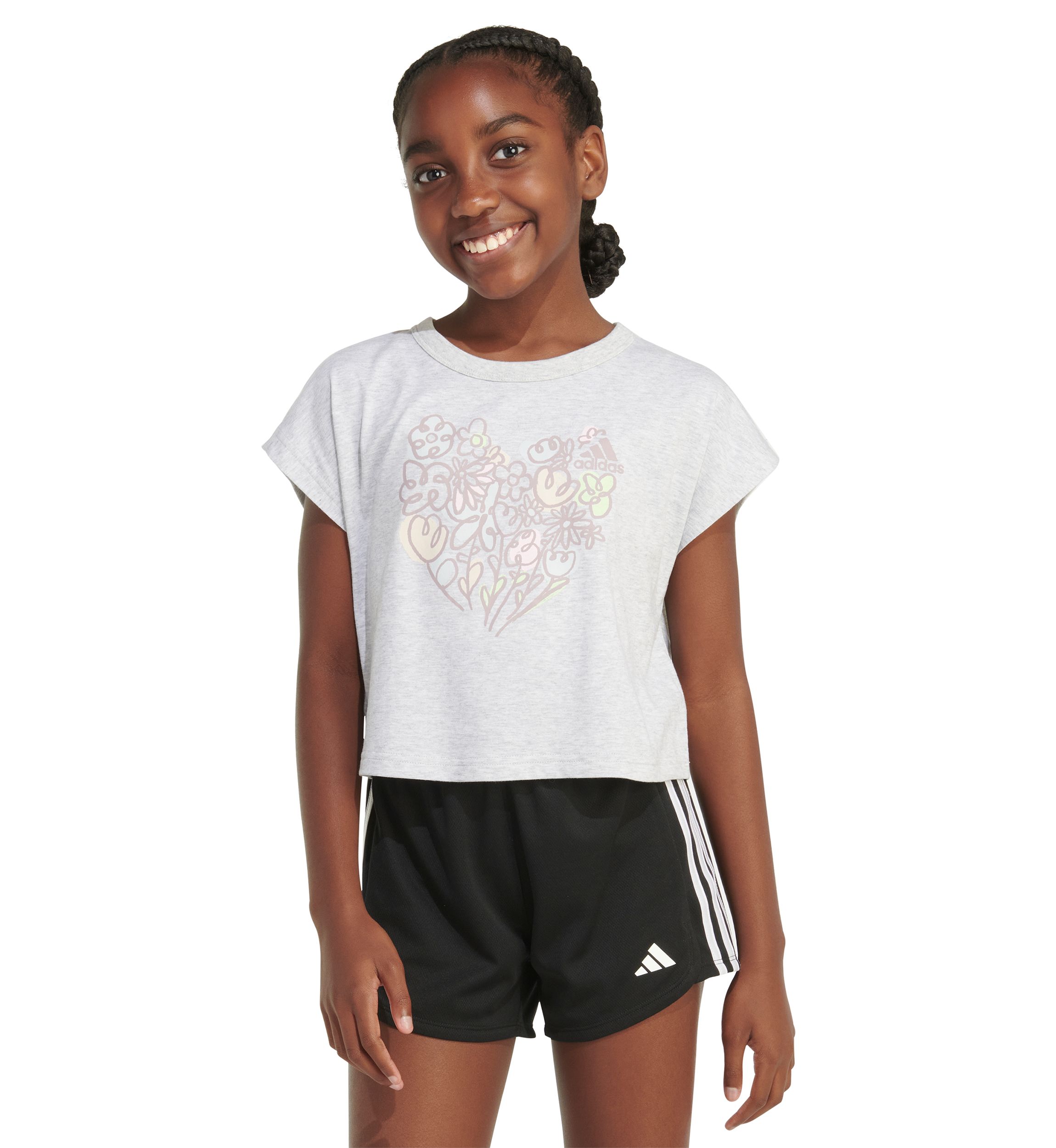 Girls 7-16 Short Sleeve Box Heather T-Shirt