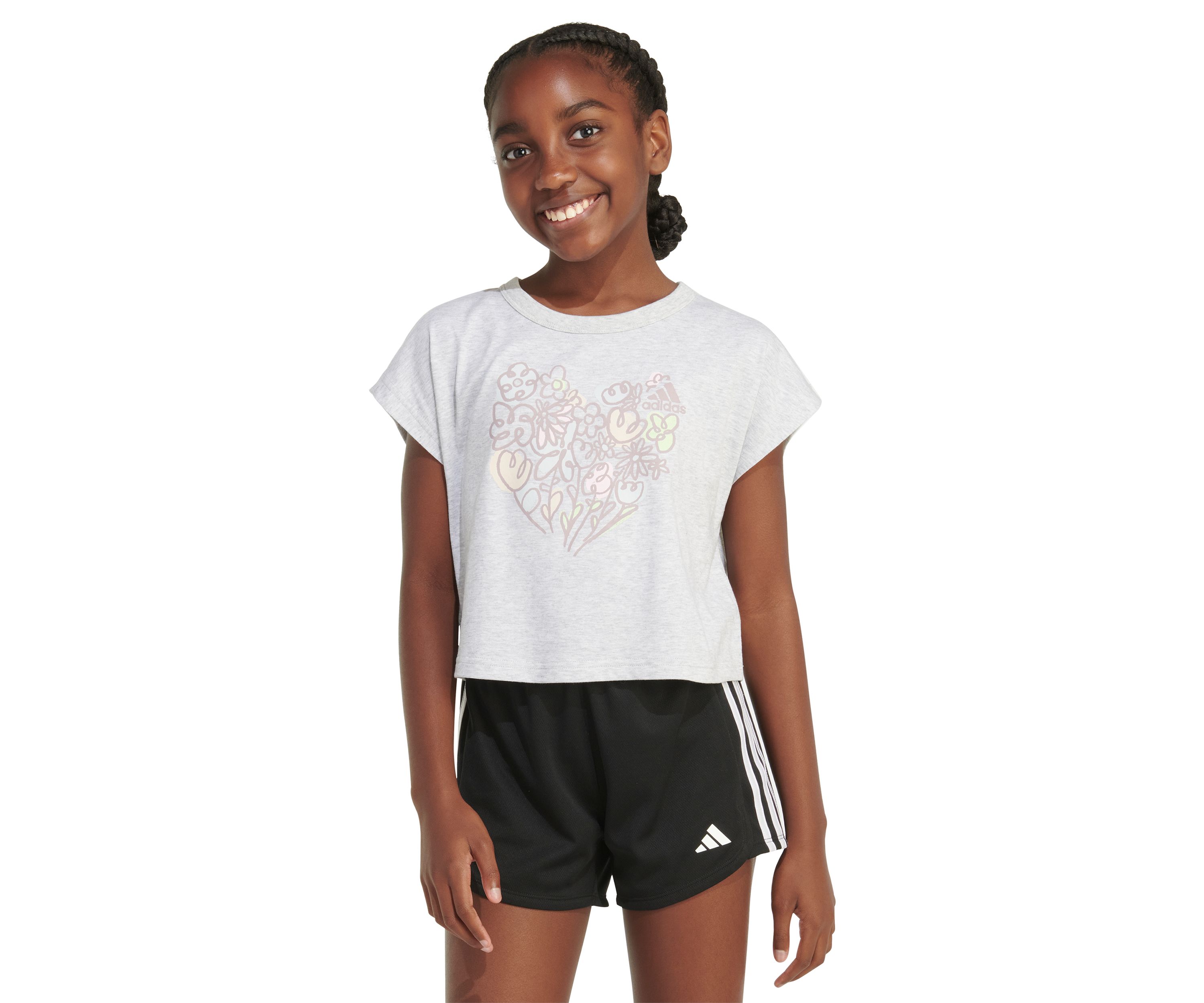 Girls 7-16 Short Sleeve Box Heather T-Shirt
